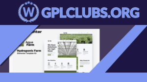 Aquafarm - Hydroponic Farm Elementor Template Kit