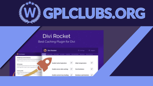 Divi Rocket - Divi Caching Plugin