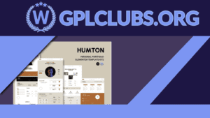 Humton - Personal Portfolio Elementor Template Kits