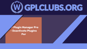 WP Plugin Manager Pro Deactivate Plugins Per Page