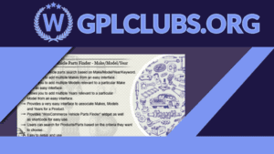 WooCommerce Vehicle Parts Finder - Make/Model/Year